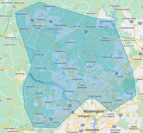 Service Areas — Germantown, MD — Father & Son Carpet Cleaning & Repair Service Areas — Germantown, MD — Father & Son Carpet Cleaning & Repair