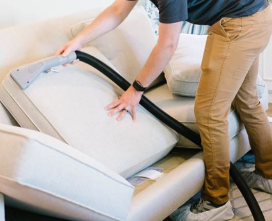 Cleaning The Couch — Germantown, MD — Father & Son Carpet Cleaning & Repair