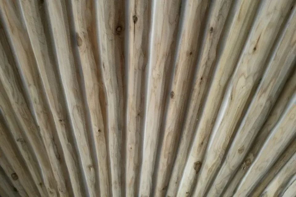 Dettaglio controsoffitto in legno