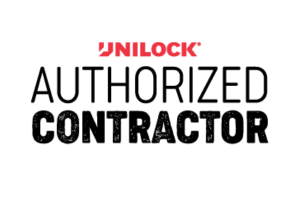 Unilock Authorized Contractor logo in red and black on white background