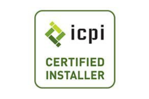 ICPI Certified Installer logo with green and black text on a white background