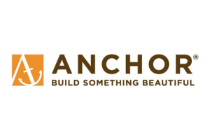 Anchor logo with orange icon and brown text, reading “BUILD SOMETHING BEAUTIFUL”