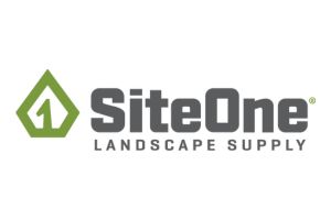 SiteOne Landscape Supply logo with green house icon and gray text