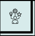 Person with lightbulb, gear, and star above head, representing ideas and skills.