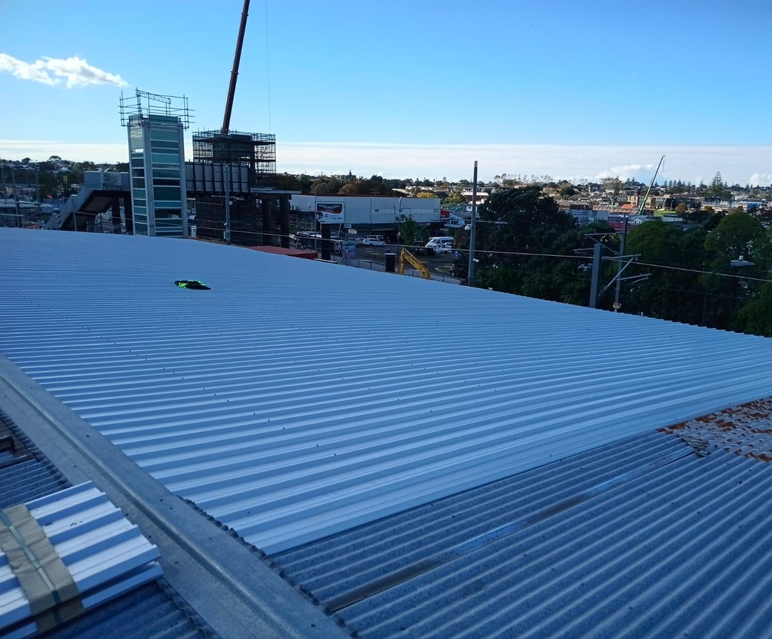 Commercial roof replacement completed by WE ROOF Commercial, Commercial Colorsteel roofing project in Auckland