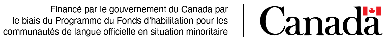 Logo du Canada avec une feuille d'érable rouge et un petit texte français au-dessus