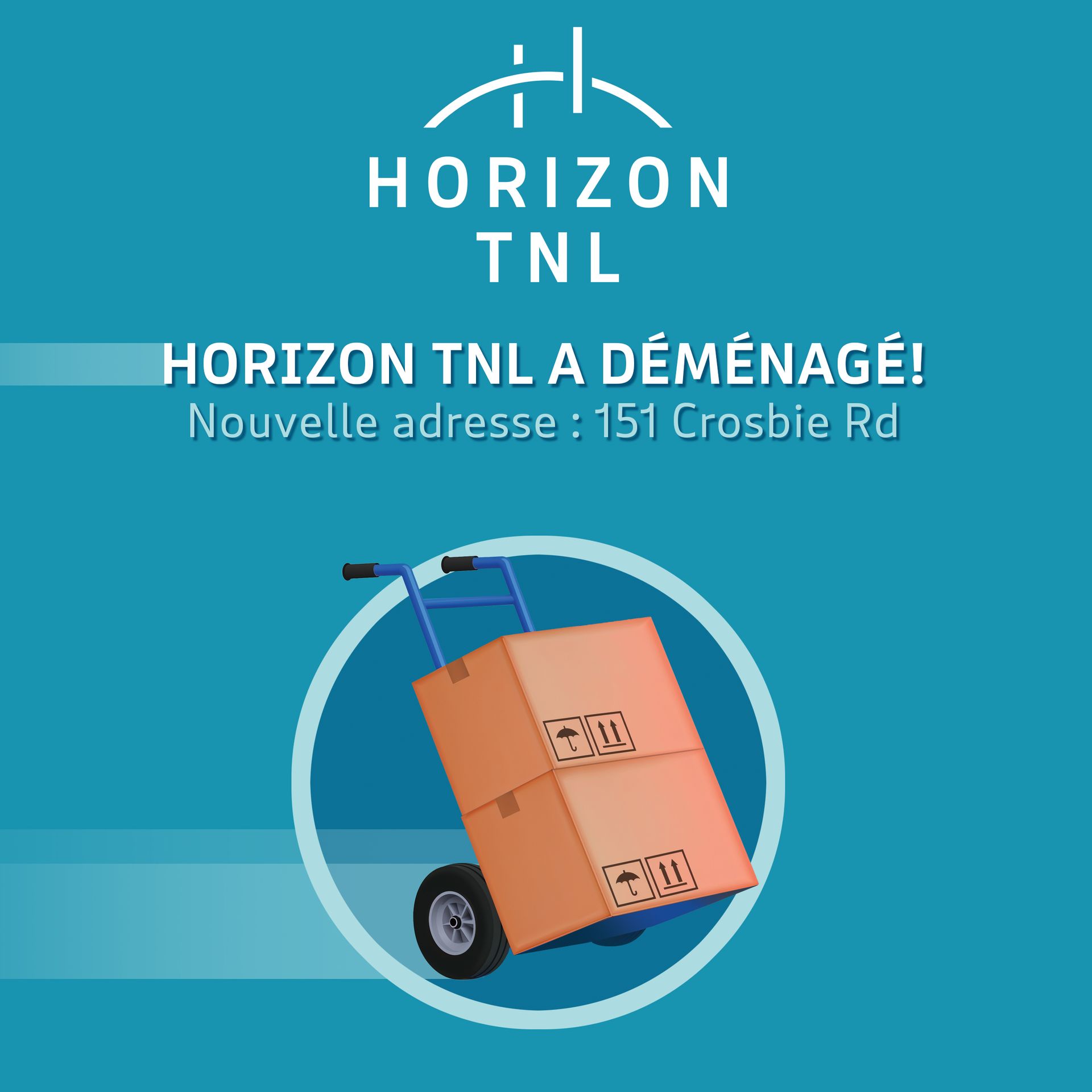 Capture d'écran d'une carte Google de l'emplacement des bureaux d'Horizon TNL.