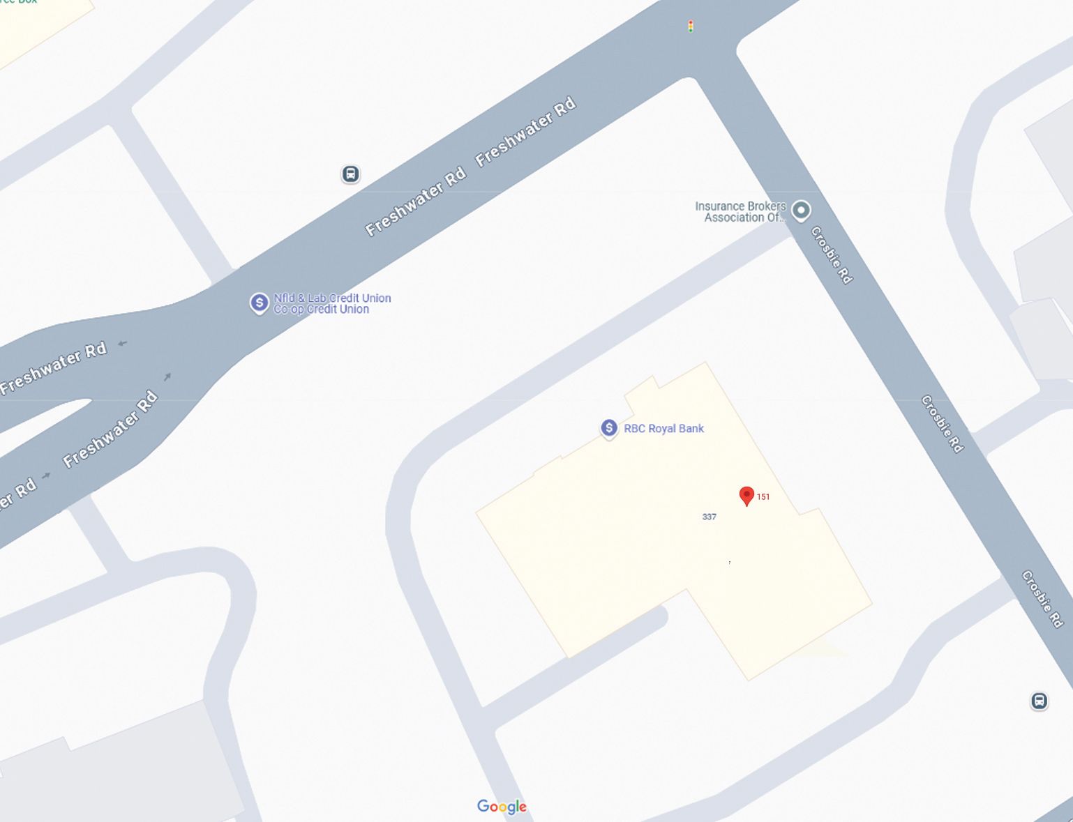 Capture d'écran d'une carte Google de l'emplacement des bureaux d'Horizon TNL.