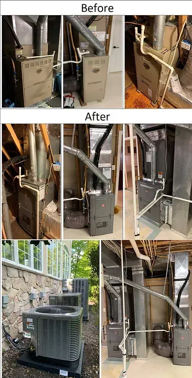 Before and After OF Repairs — Glenville, PA — Dynamic HVAC LLC