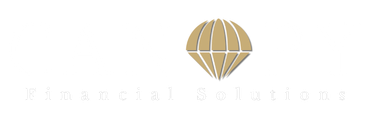 Gold hot air balloon logo above faint gray text on a white background
