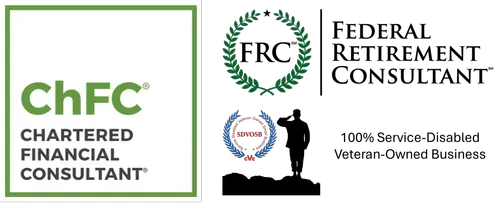 ChFC, FRC and veteran-owned business logos in green and black, including a soldier silhouette