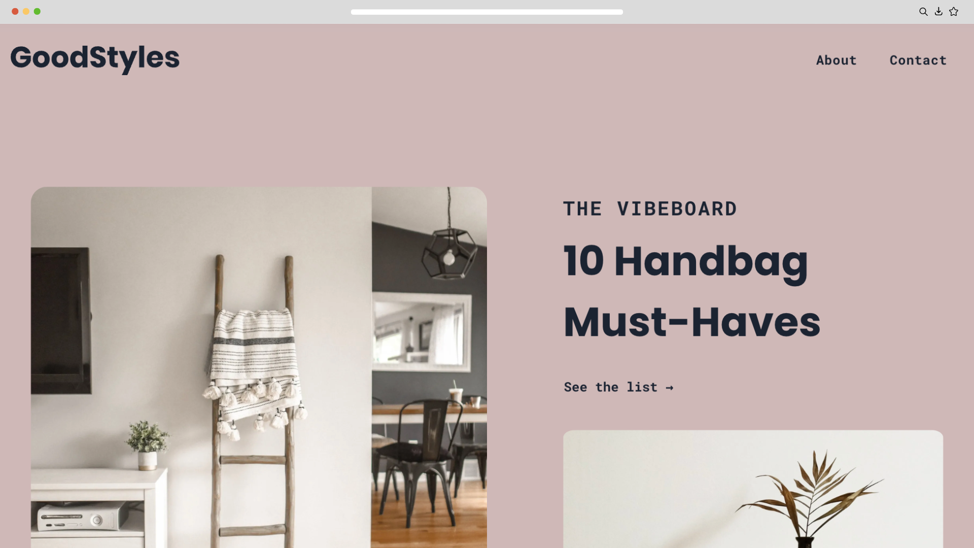 Website template for blog