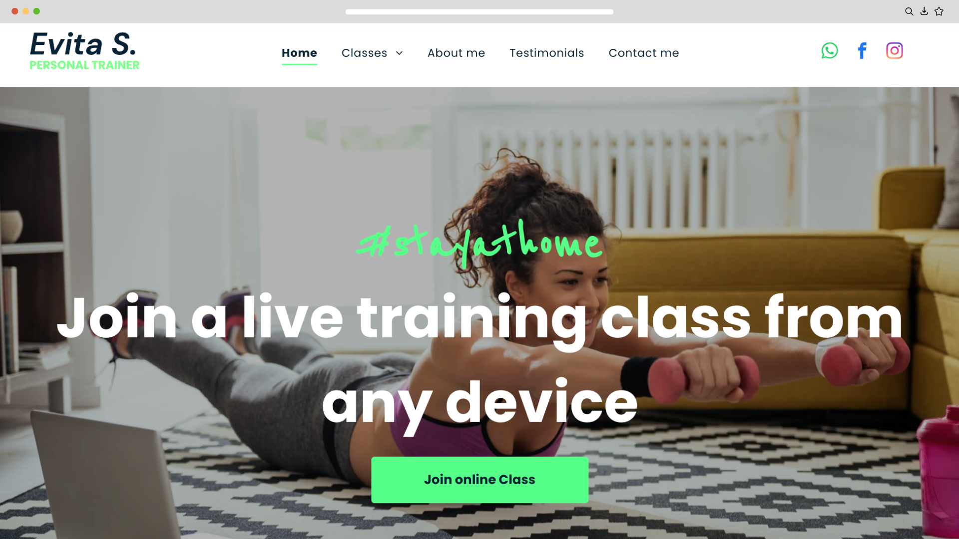 Website template for professional services