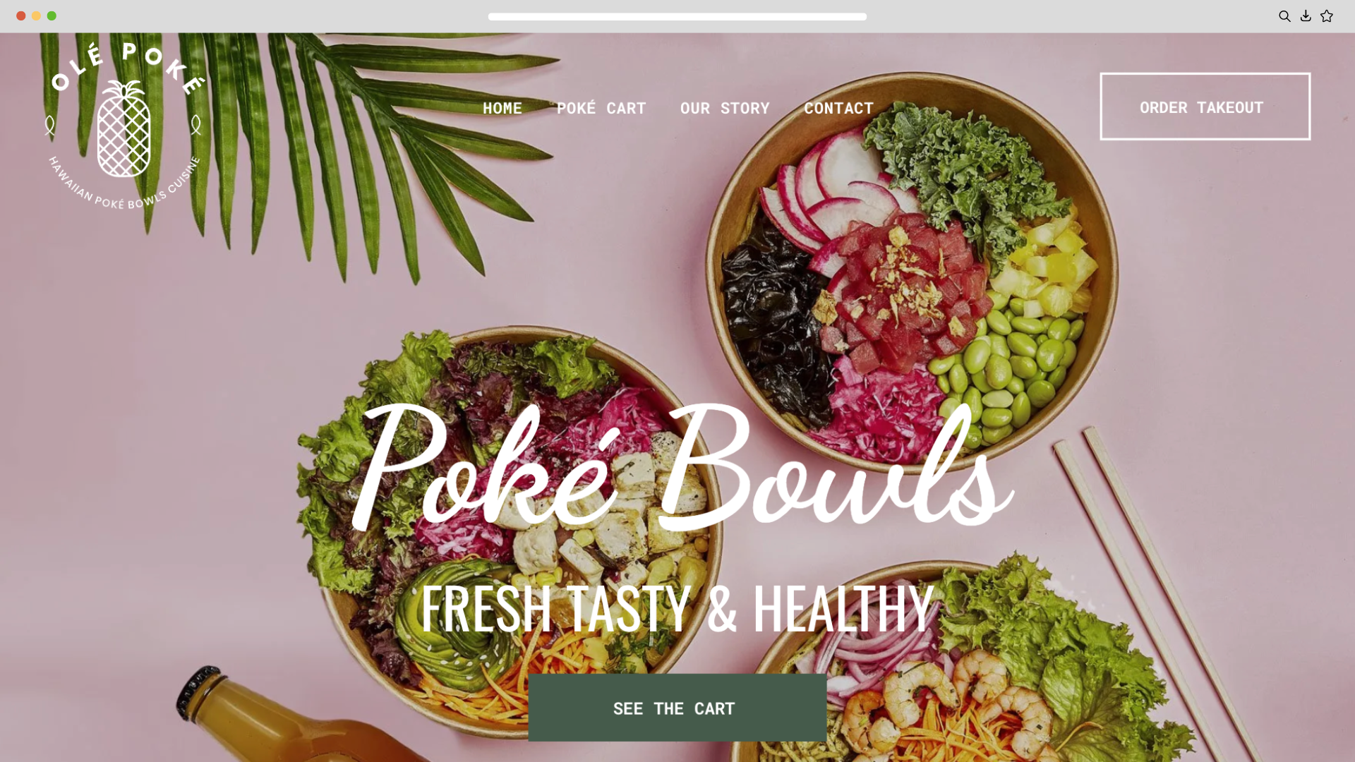 Website template for restaurants and food