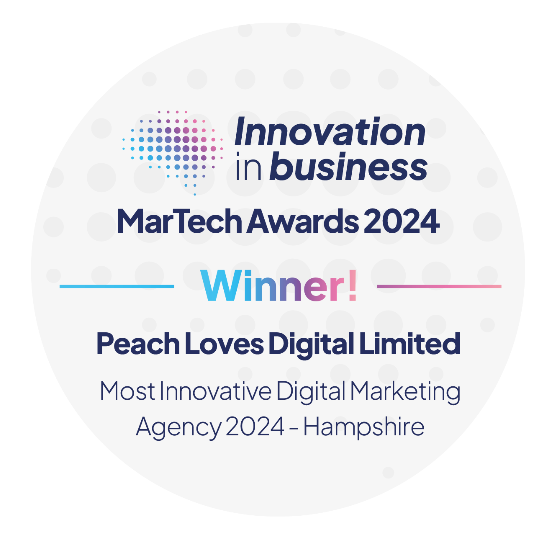 Innovation in business martech awards 2024 winner peach loves digital.