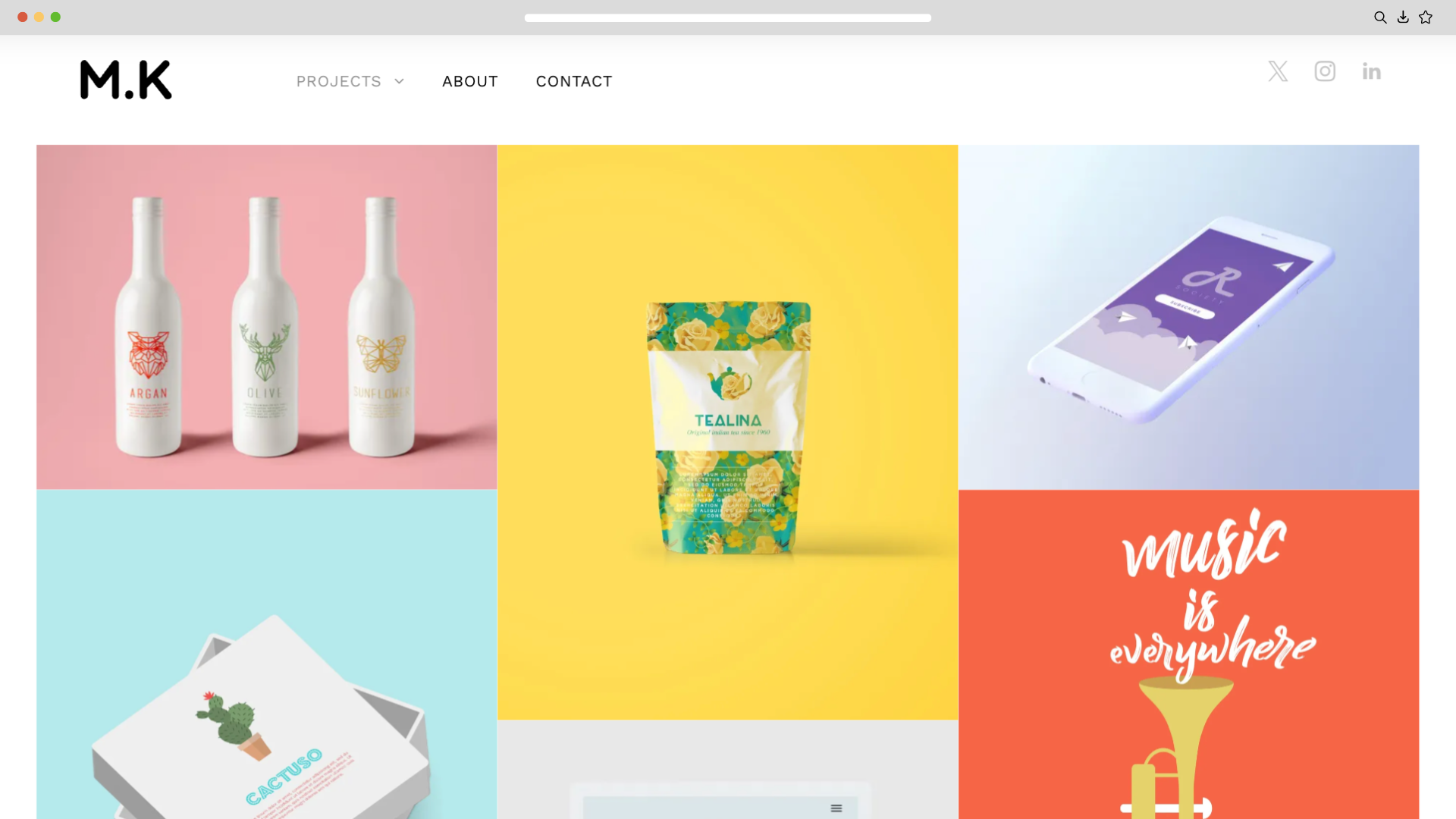 Website template for portfolio and resume