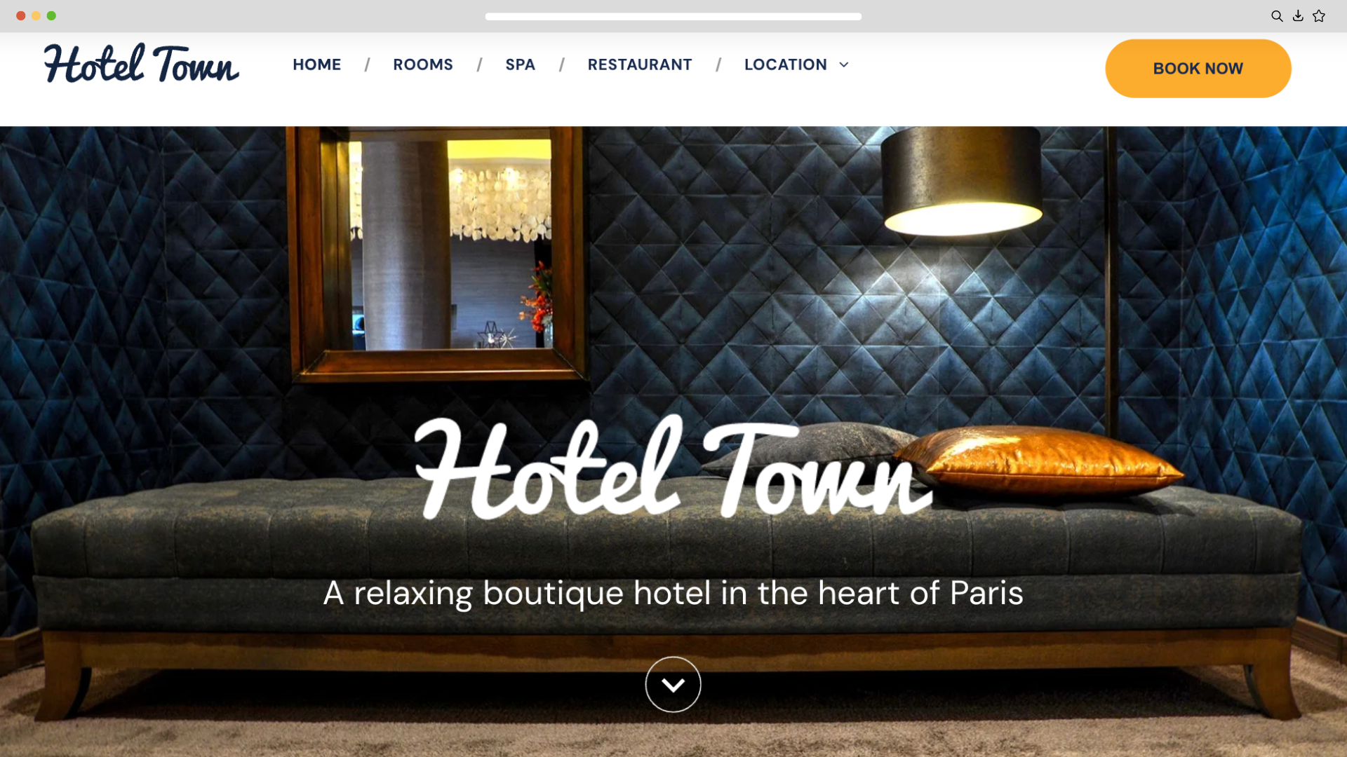 Website template for travel