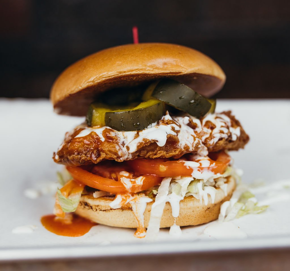 Enjoy flavorful hamburgers , cheeseburgers & more from Duke’s on the Boulevard