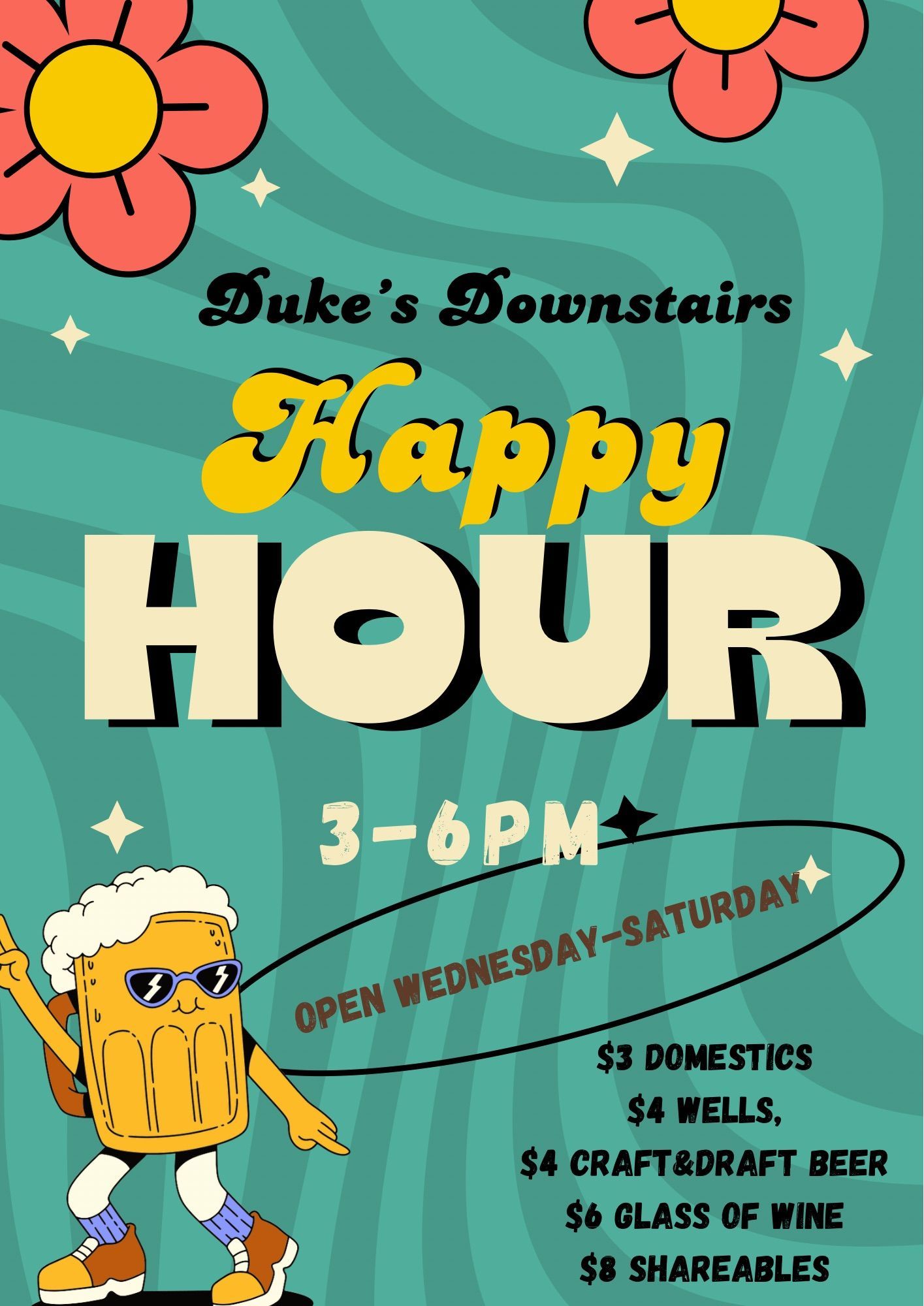 Stop By Dukes On The Blvd. For Happy Hour.