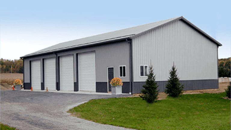 A large building with a lot of doors and windows