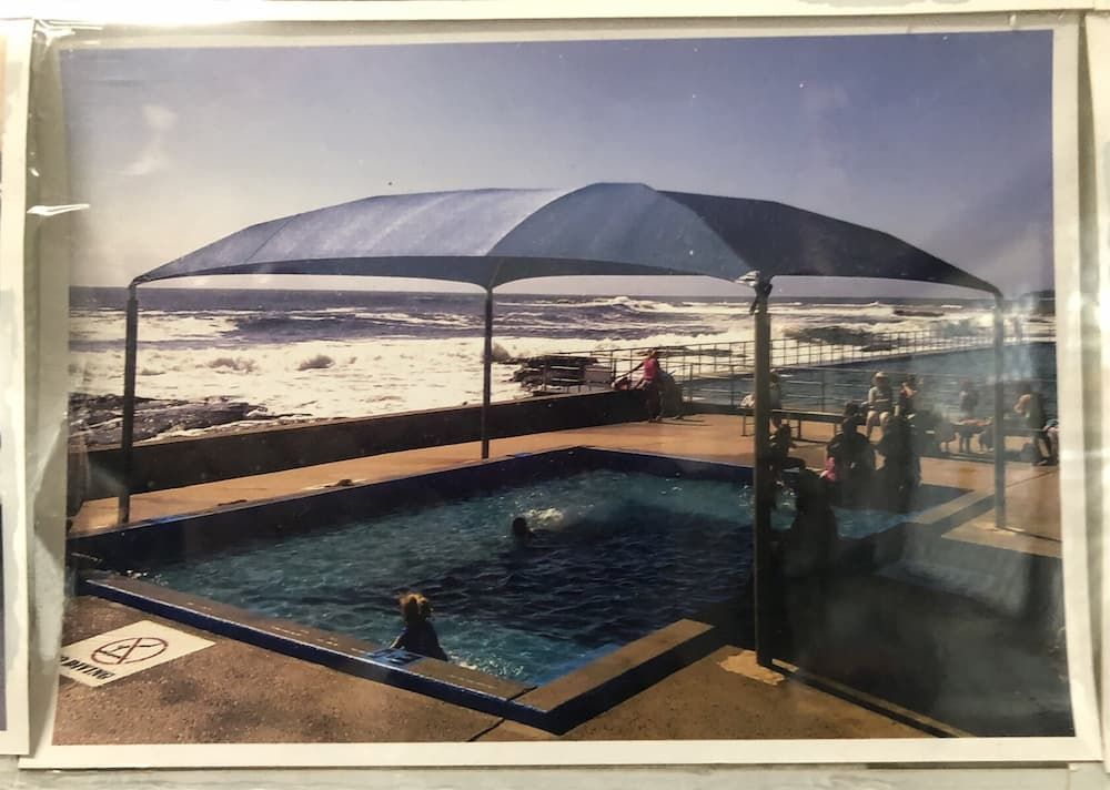 A Picture of A Swimming Pool with A Canopy Over It - Quality Canvas Products In Illawarra, NSW