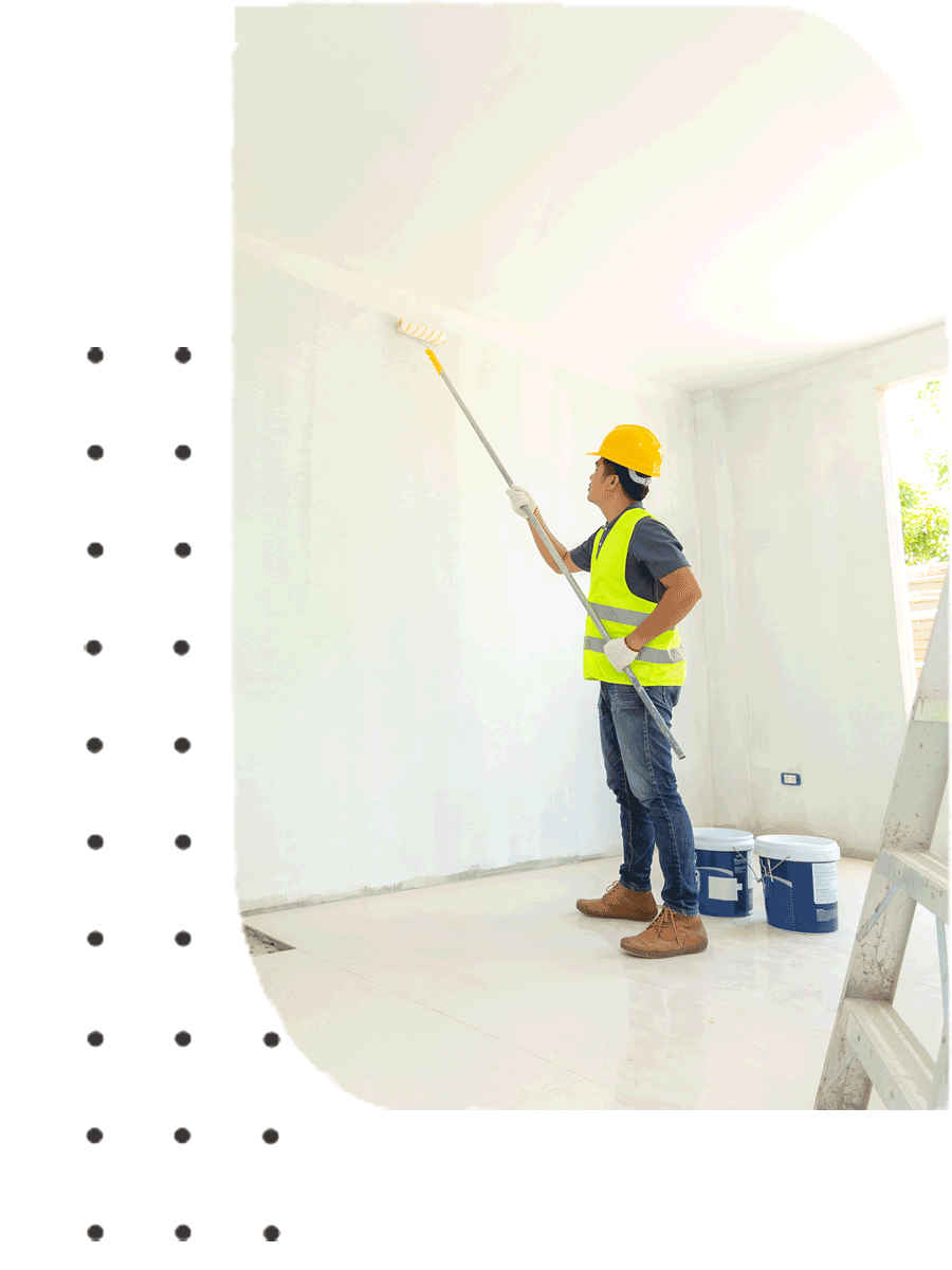 A man wearing a yellow hard hat and yellow reflector with brown boots | Sydney, NSW | Polypaint A man wearing a yellow hard hat and yellow reflector with brown boots | Sydney, NSW | Polypaint