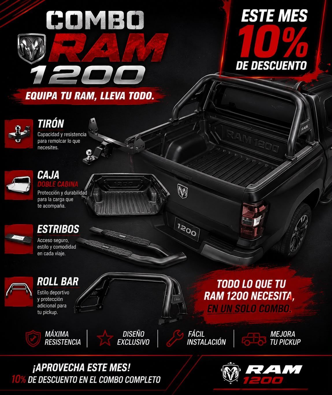 Equipo técnico de AUTOCLUB MORELIA instalando accesorios automotrices en una pickup