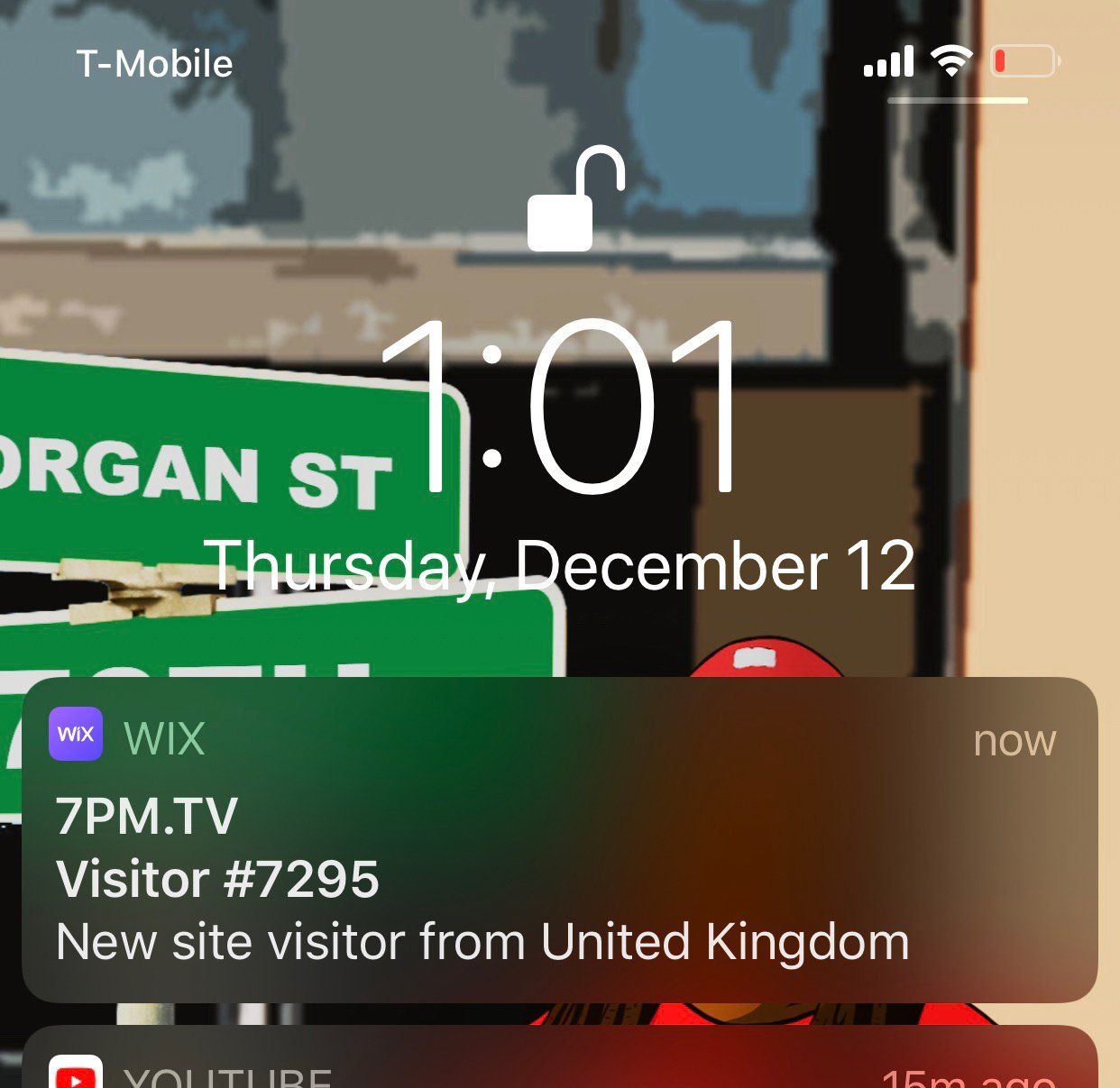 Screenshot of Message From United Kingdom