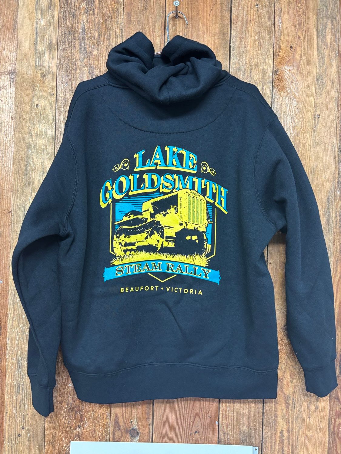 Yellow Bulldozer Black Hoodie