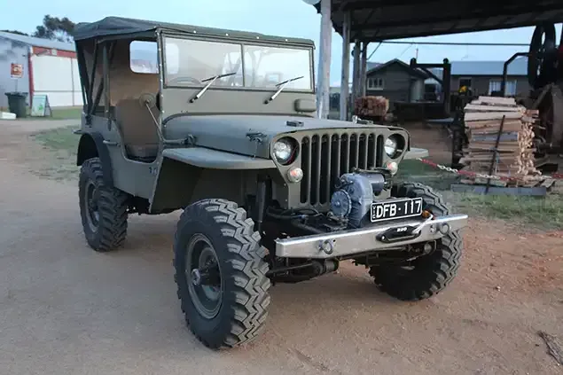 Classic jeep at Lake Goldsmith Steam Rally