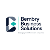 Bembry Business Solutions logo with navy and teal geometric B icon and tagline “Strategic growth for modern companies”