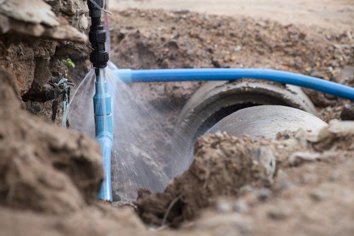 Broken Blue Pipe Line — Ellensburg, WA — Secure Plumbing and Heating Services