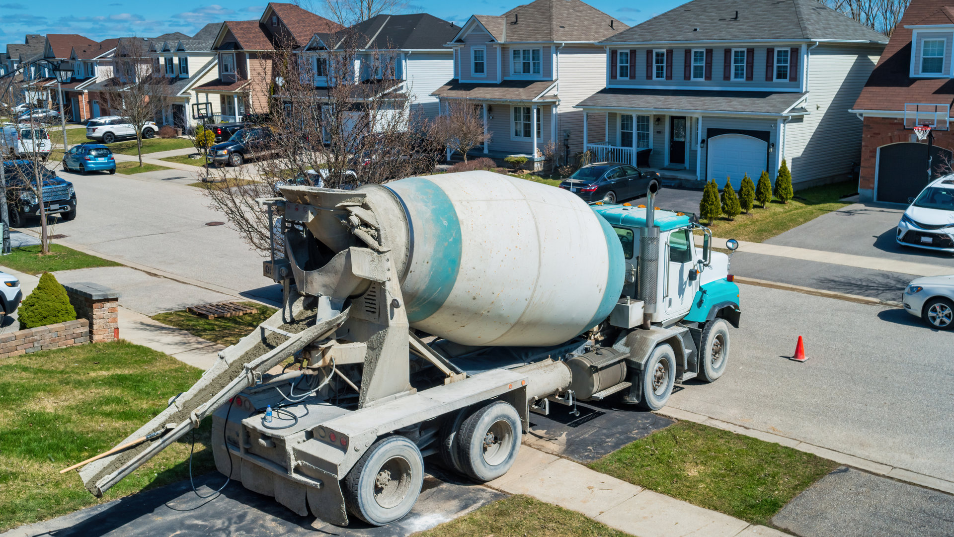 Concrete driveway installation in Brighton CO showing a newly poured slab with clean edges and proper grading.
