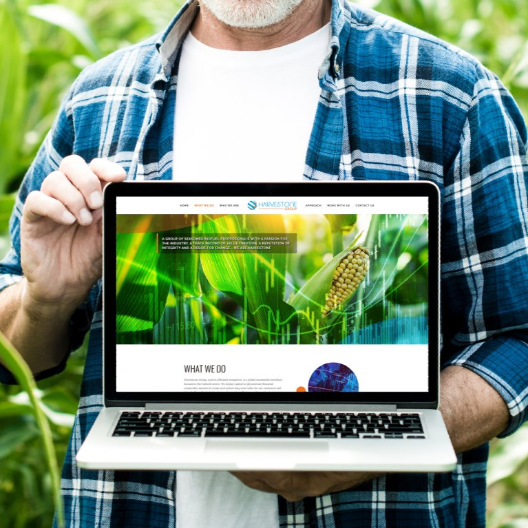 Trailmark Creative's Marketing Website Design for Harvestone Group in Nashville TN