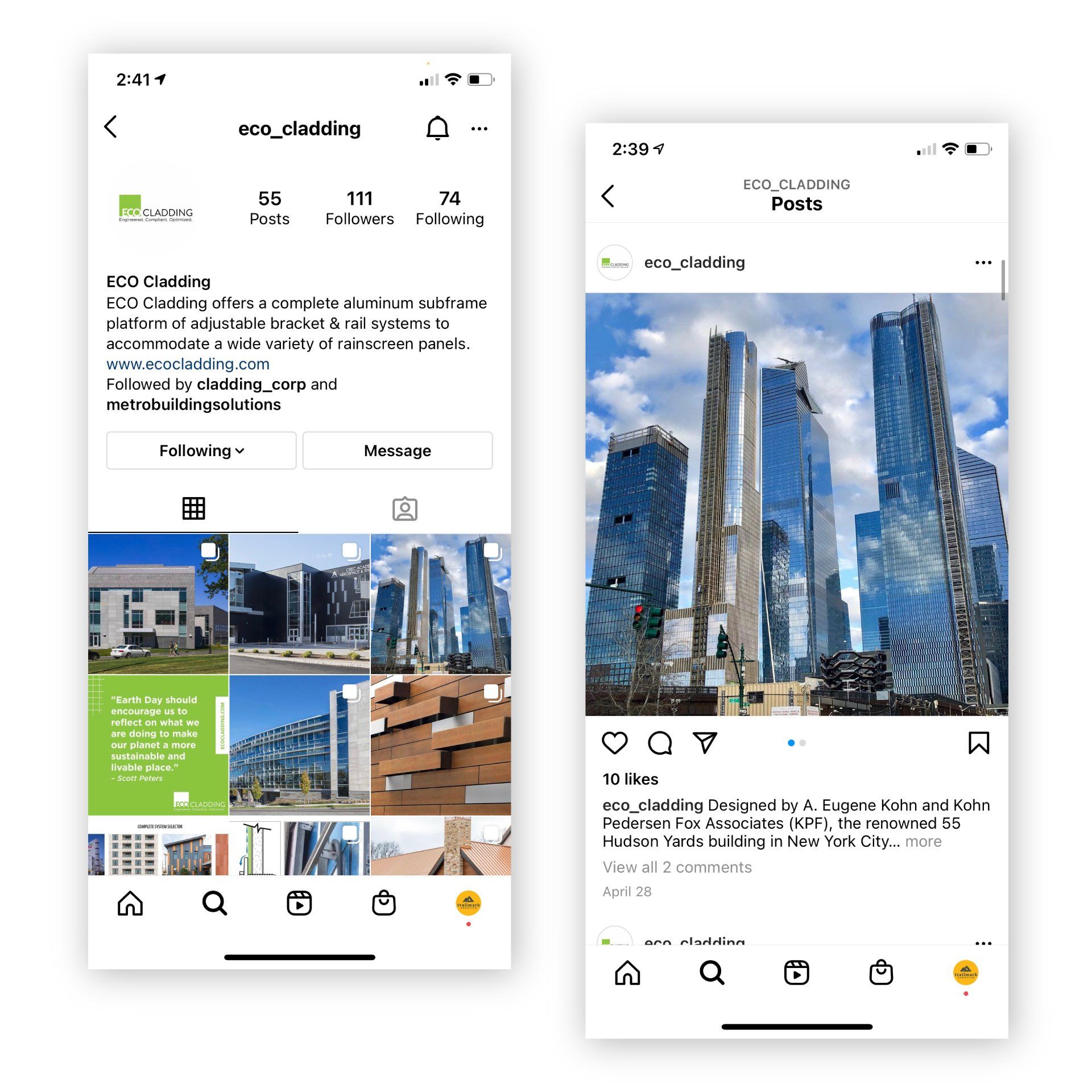 ECO Cladding - Social Media Instagram Layout