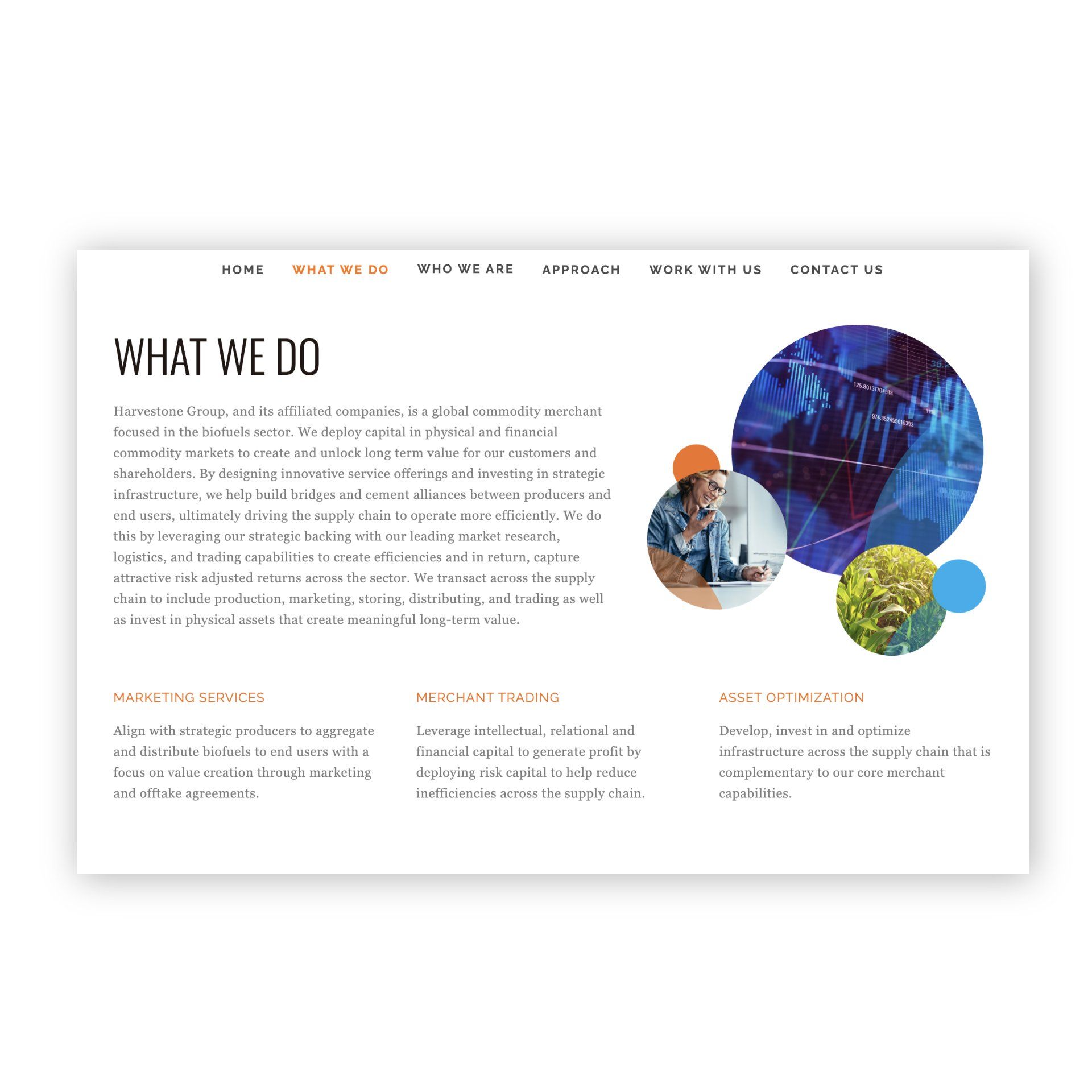 Harvestone - Website Design