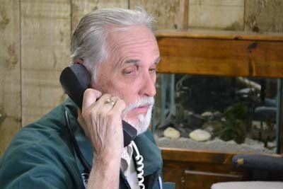man talking on phone