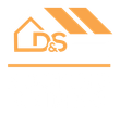 Orange logo with house and roof elements, "D&S" initials, and a horizontal line.