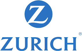 Logo di Zurigo: cerchio blu con "Z" bianca sopra la scritta "ZURICH" in blu.