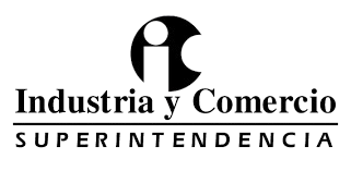 Logo en blanco y negro de la Superintendencia de Industria y Comercio.