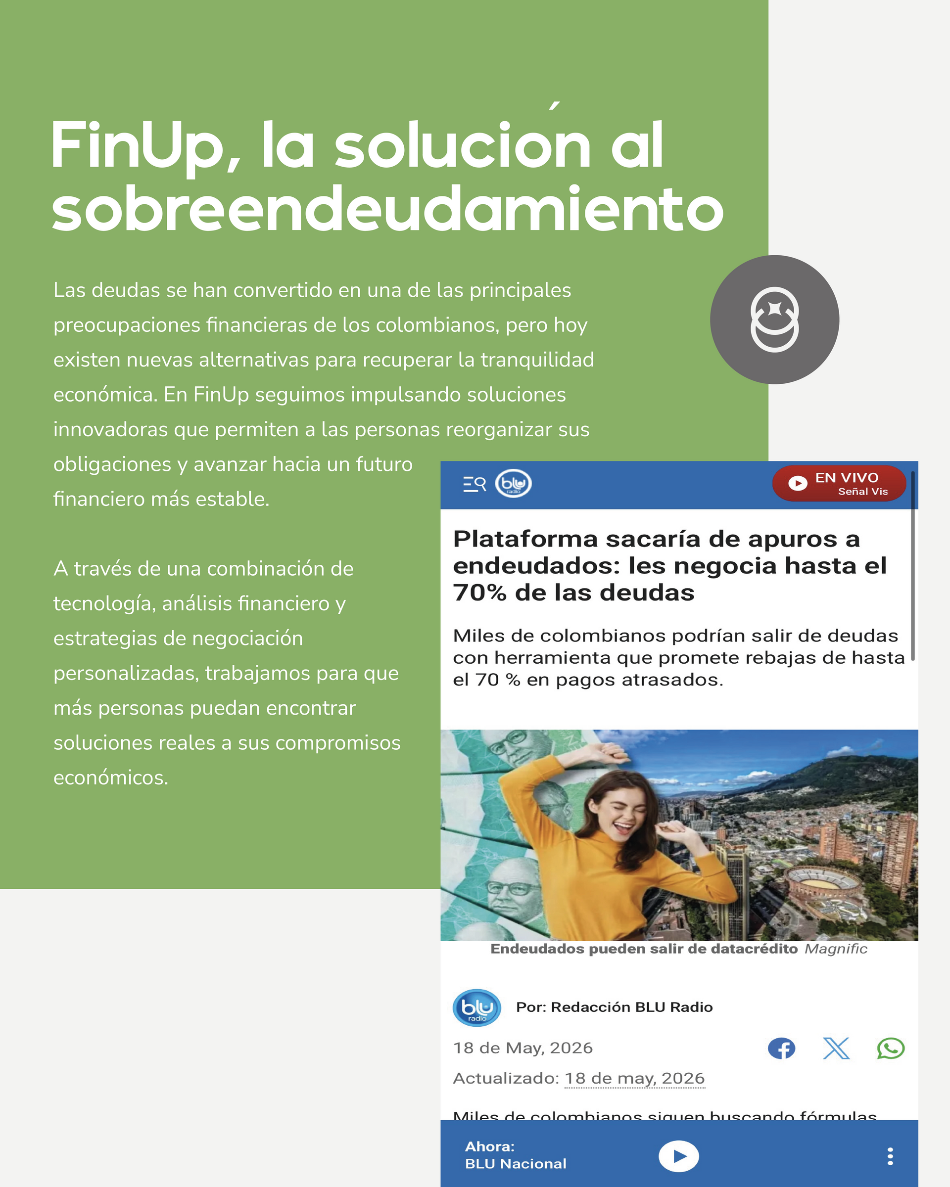 Infografía en español sobre cómo superar una ruptura amorosa, con fondo verde y una pequeña imagen estilo noticia.