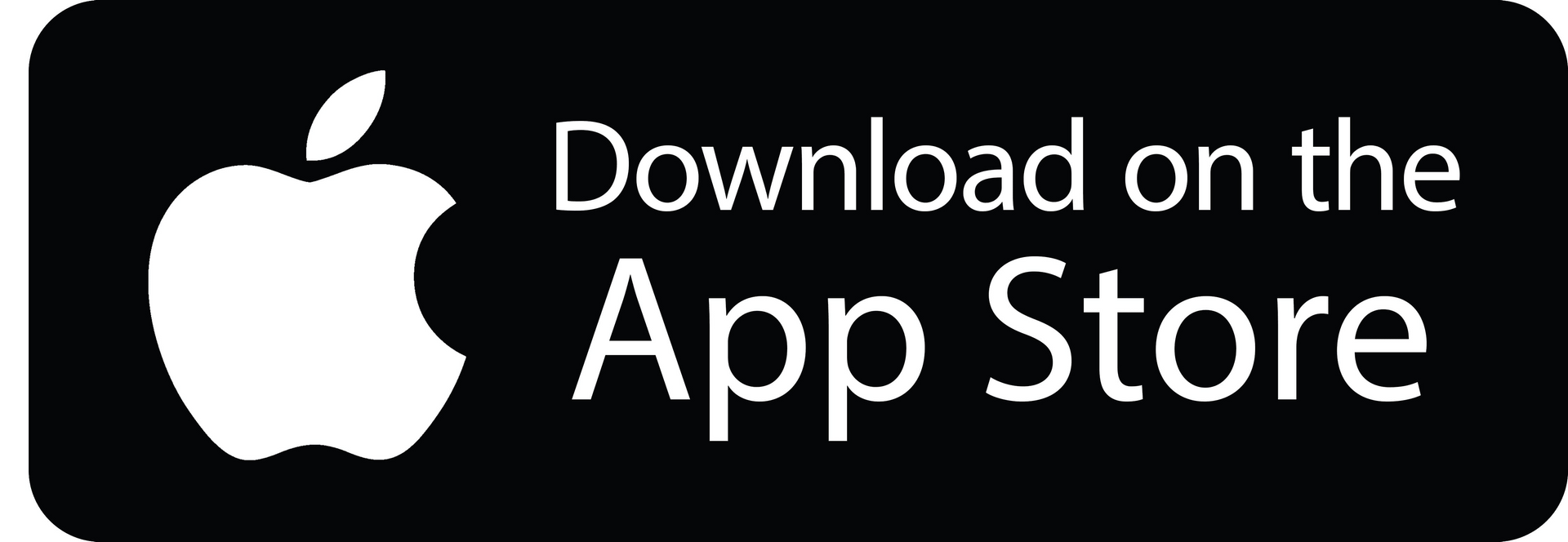 The apple logo is on a black button that says `` download on the app store ''.