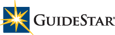 GuideStar logo with a gold starburst on a blue square and black text on a white background