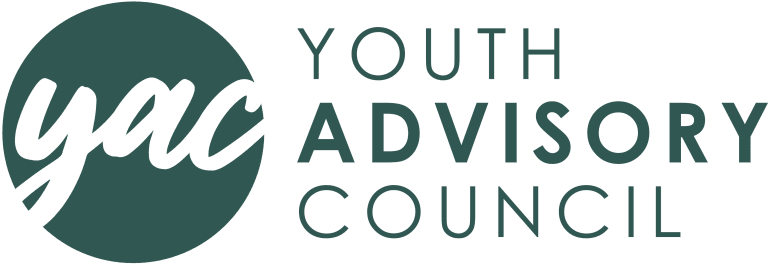 YAC Youth Advisory Council logo with green circle and white “yac” text beside “YOUTH ADVISORY COUNCIL” lettering