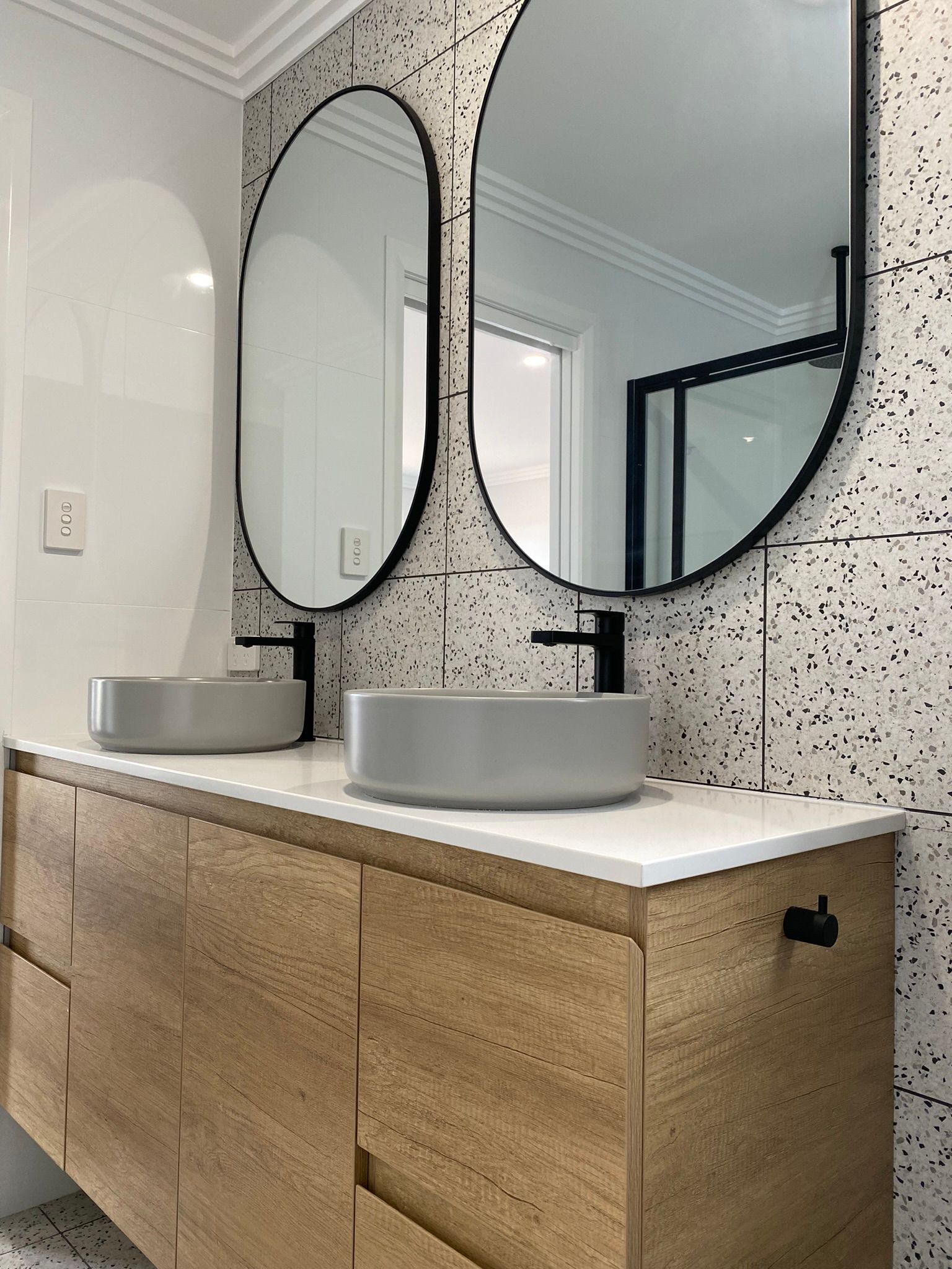 Bathroom Vanity With a Marble Benchtop — Stone Benchtops In Dubbo, NSW