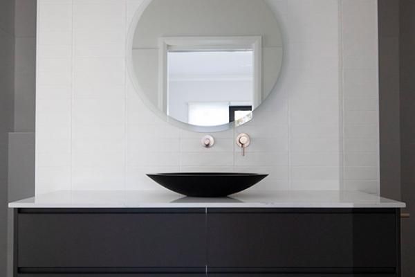 Stylish Minimalist Bathroom Vanity — Stone Benchtops In Dubbo, NSW