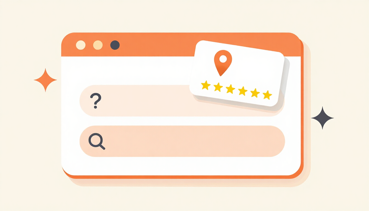 An AI assistant answering a question and recommending a local business first