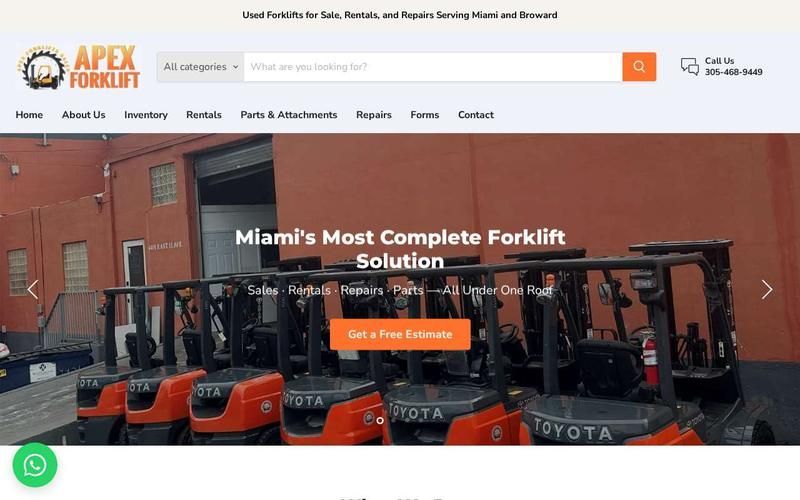 Apex Forklift homepage