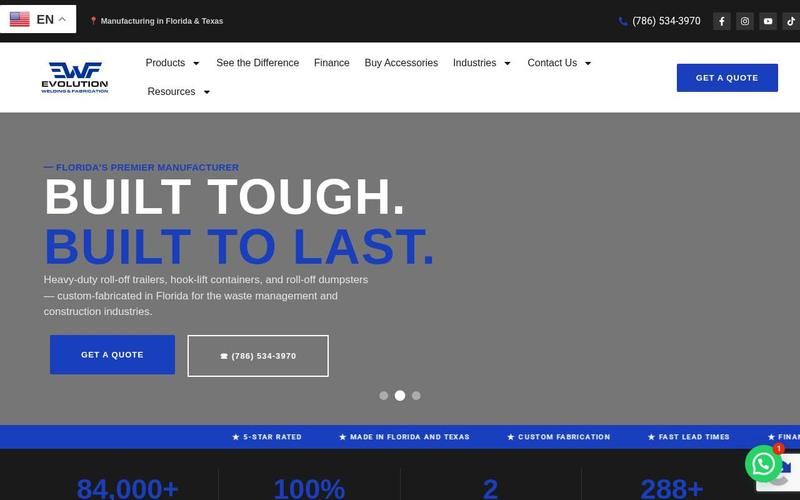Evolution Welding & Fabrication homepage