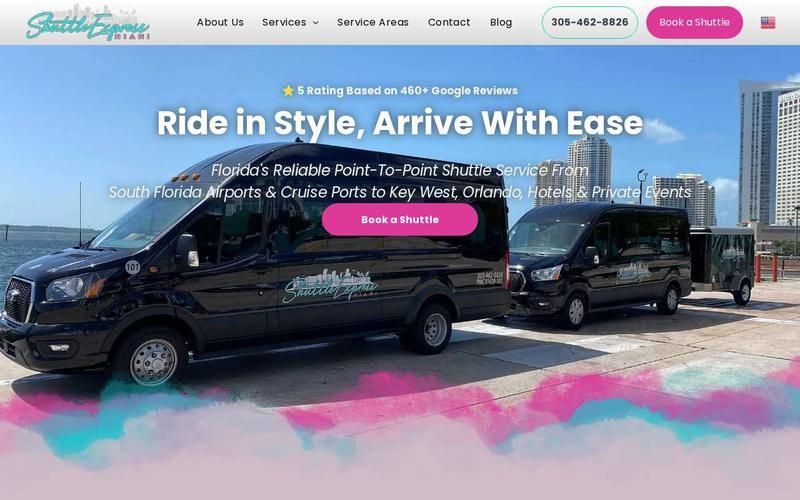 Shuttle Express Miami homepage